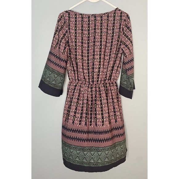 Steezyer Tribal Boho Dress Teal Navy Rose Pink Size Small - Picture 2 of 6